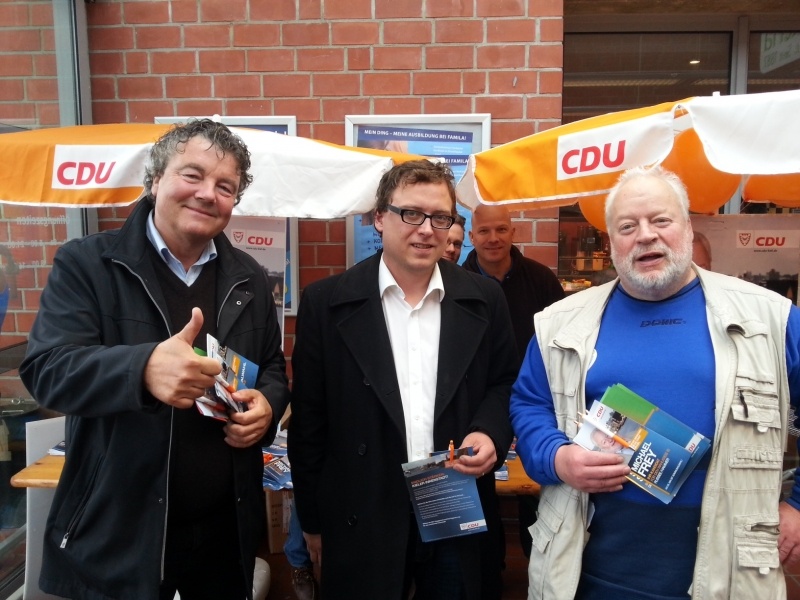 Michael Frey, Stefan Kruber und Thomas Stritzl 24 Stunden vor der Wahl in Russee